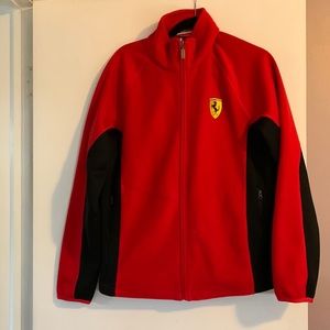 Mens Scuderia Ferrari Formula 1 F1 red fleece jacket size small
